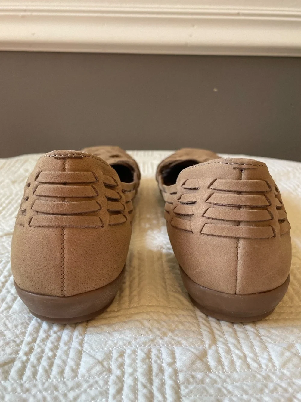 Natural Soul Tan Woven Huarache Flats